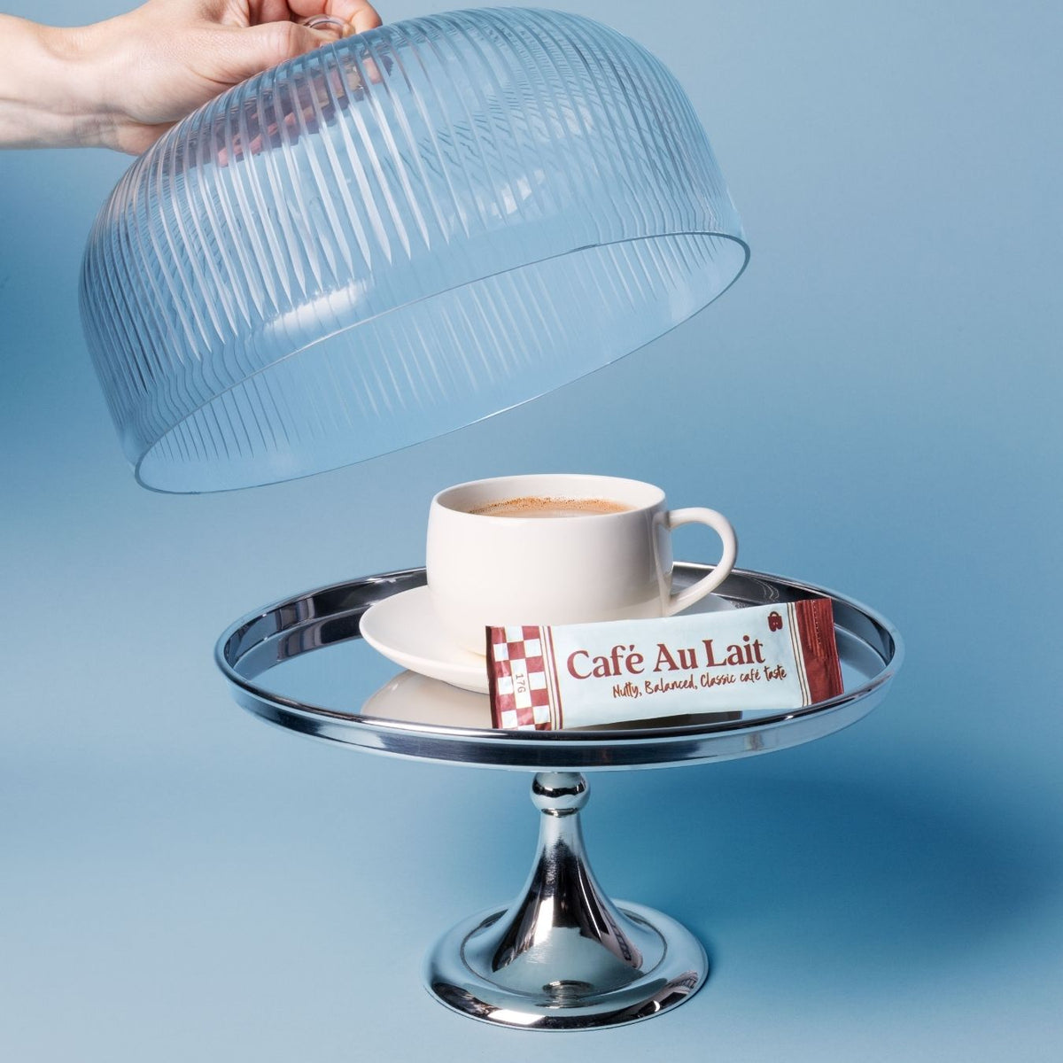 Brissta cafe au lait coffee served
