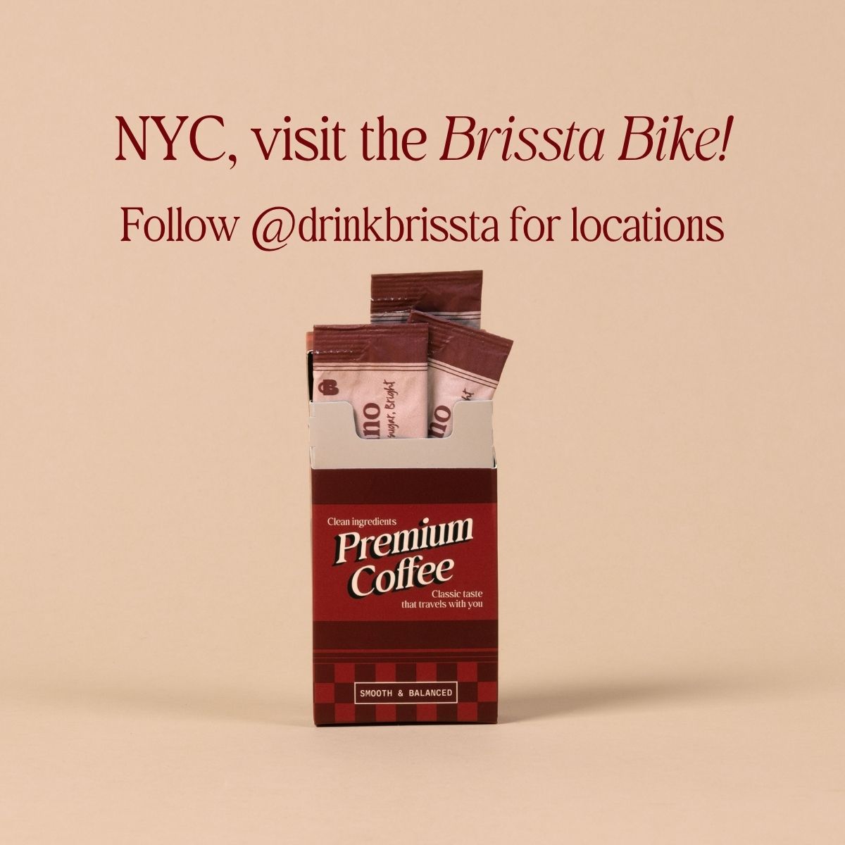 Brissta in person — follow @drinkbrissta on Instagram to track the Brissta Bike